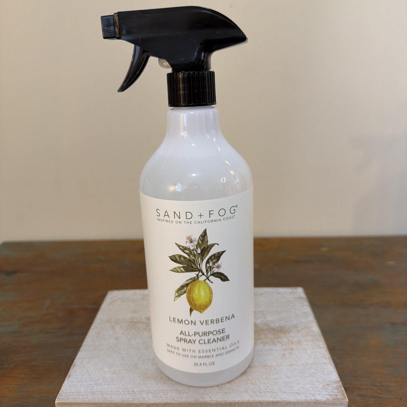Sand + Fog Lemon Verbena All Purpose Spray Cleaner. Essential Oil 25.4 fl oz.