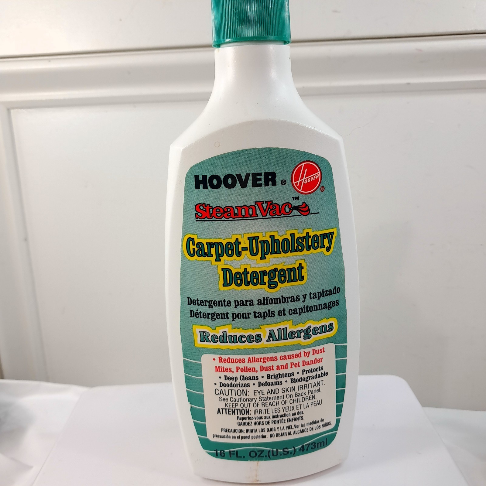 NEW Hoover Steamvac Carpet Upholstery Detergent 16 oz reduces allergens cleaner