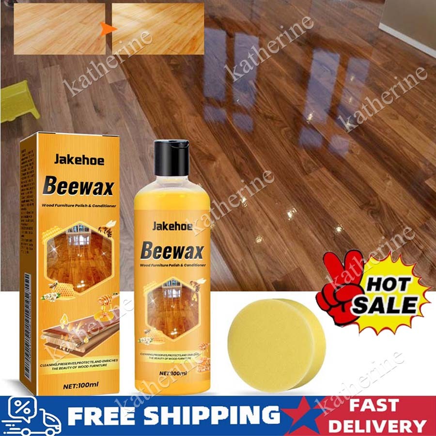 Natural Beeswax Polish Spray, Wood Furniture & Floor Cleaning Care ~HOT