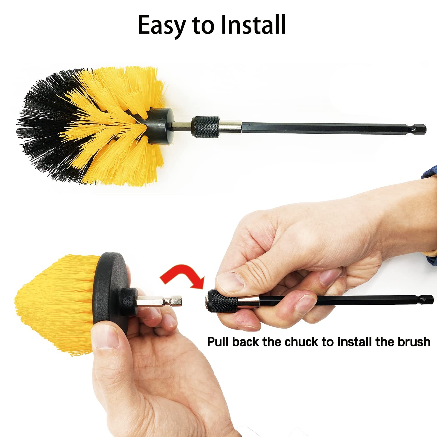 8PCS Drill Brush Attachment Set Power Scrubber Kit for Tile Tub Bathroom Floor