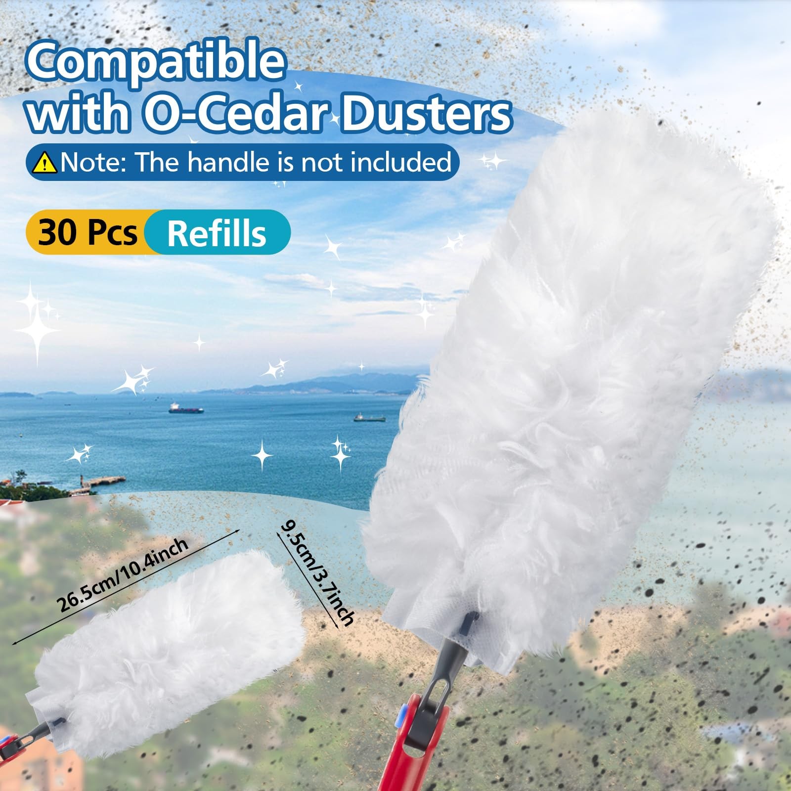 30 Pack Duster Refills with O-Cedar Flex & Catch Duster, 360° Heavy Duty Disp…
