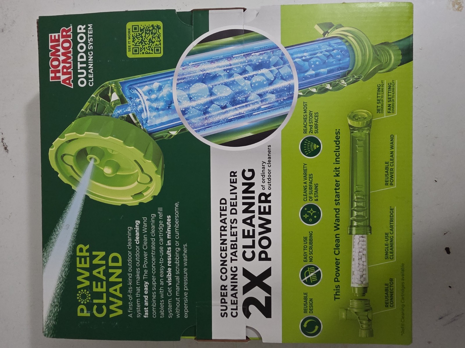 Home Armor Power Clean Wand Outdoor Cleaning System Blasts Mold Mildew Algae