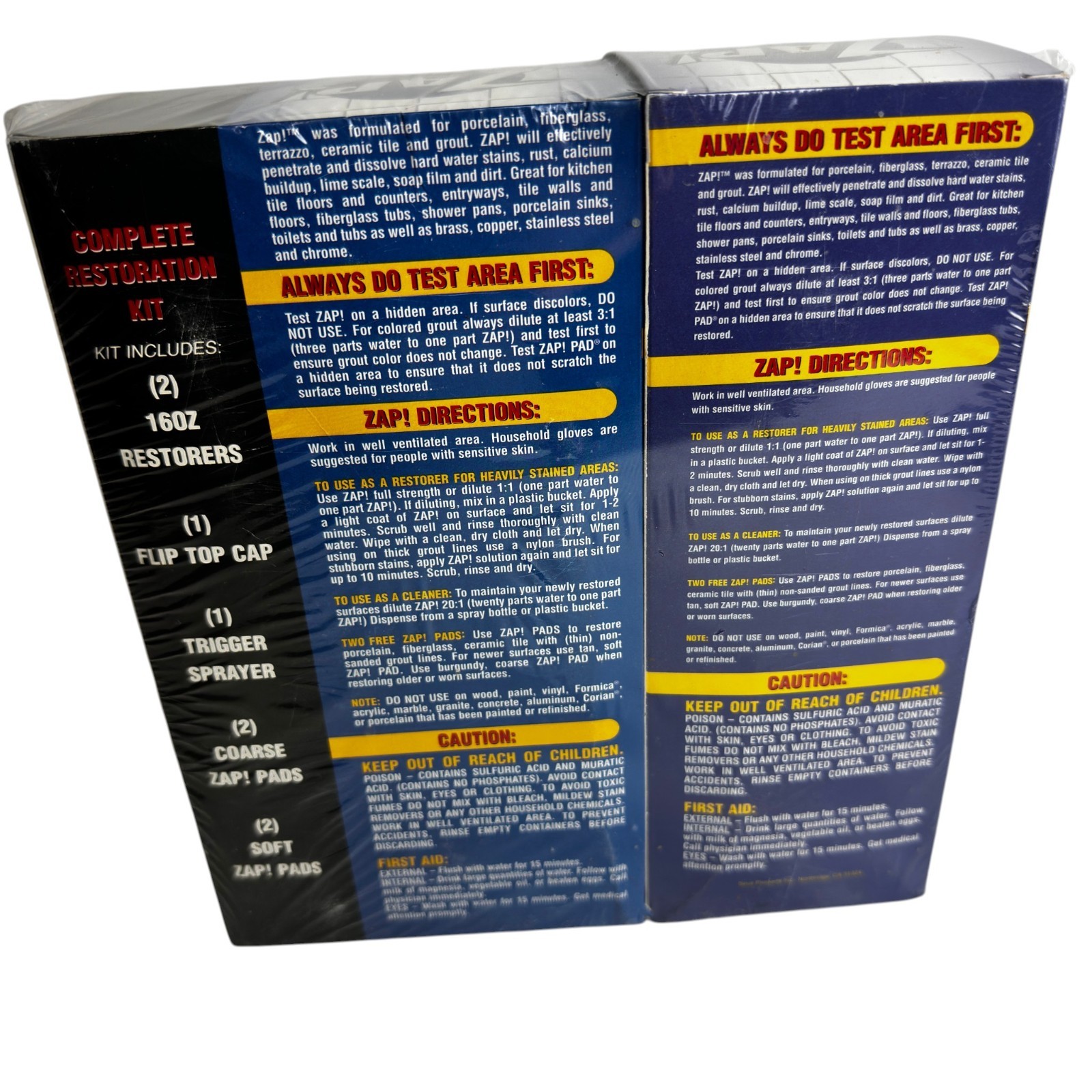 ZAP! Professional Restorer Concentrate Twin Pack 16oz each Sealed Sprayer New