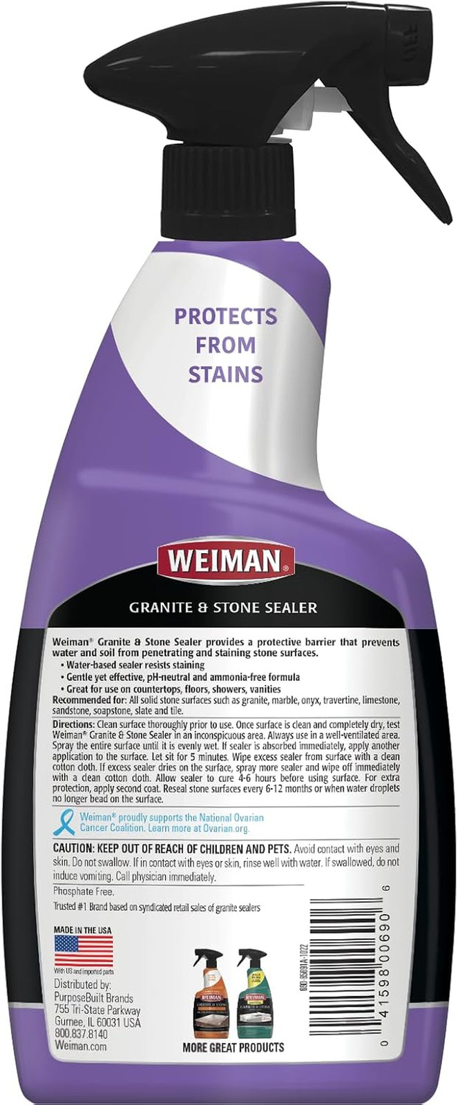Granite & Stone Sealer Spray – Protects Kitchen Countertops, Sinks, Showers, Van