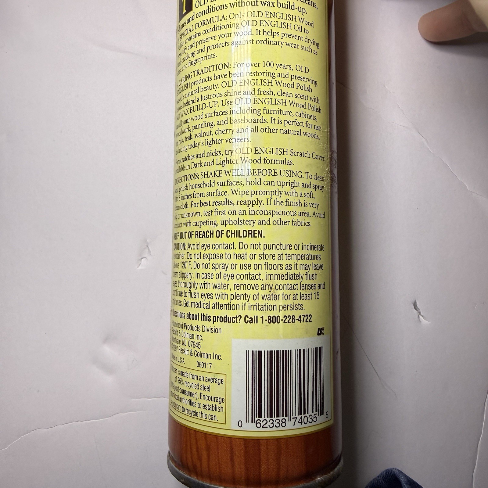 Old English Lemon Furniture Wood Polish Spray 12.5 fl oz Vtg New 1997 NOS