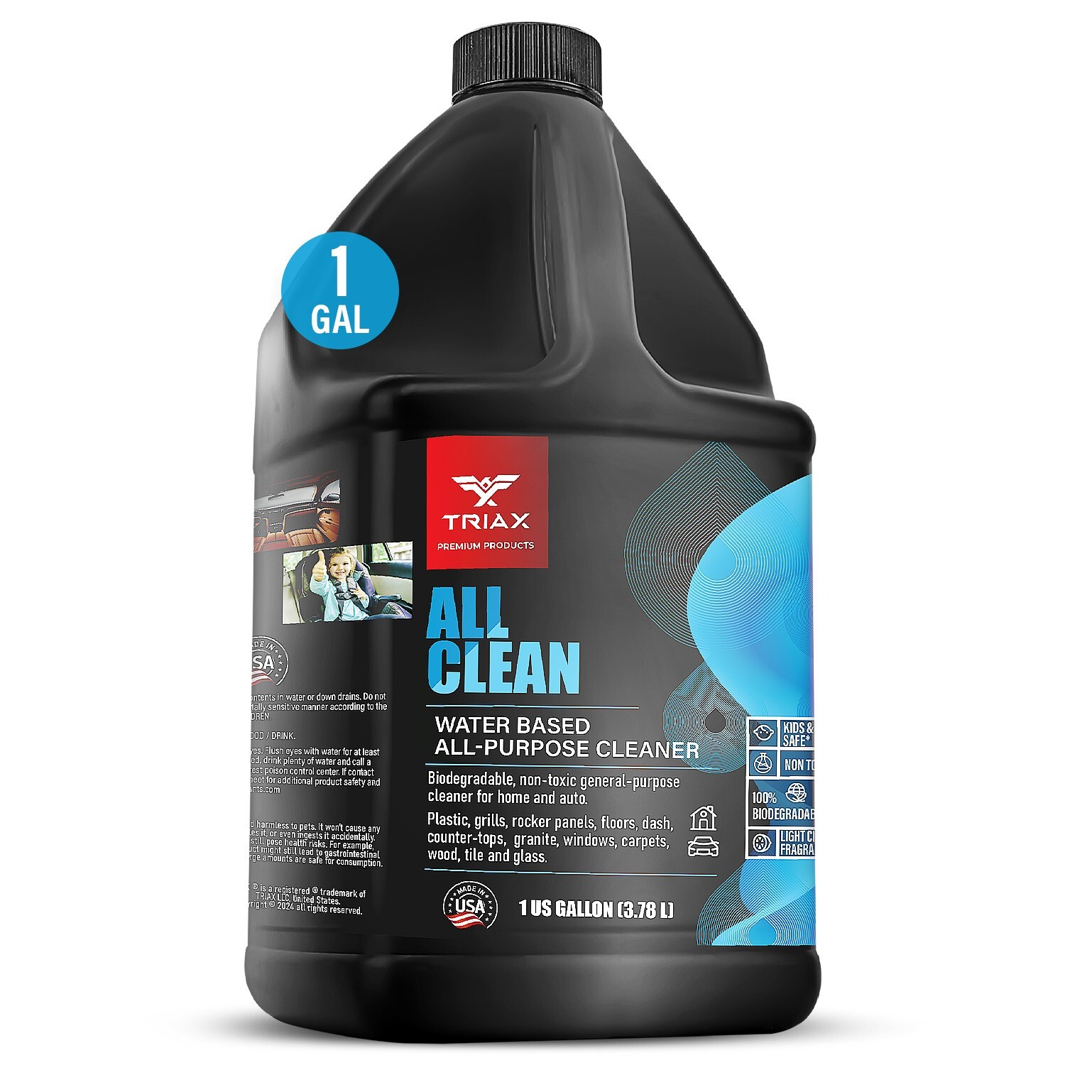 TRIAX All-Clean Professional Grade, Multi-Purpose, Non-Toxic Cleaner (1 Gallon)