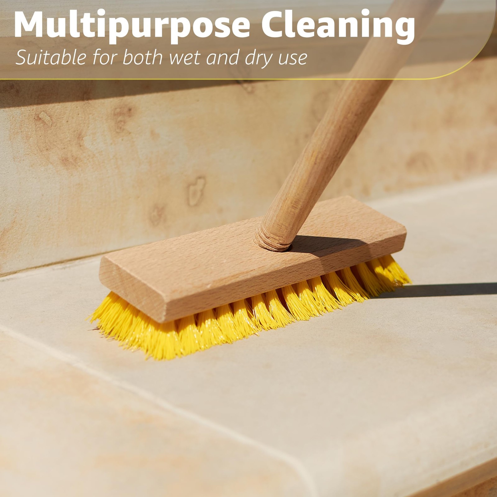 Deck Scrub Brush Head 7.87 Heavy Duty Concrete & Wooden Deck Scrub Brush With
