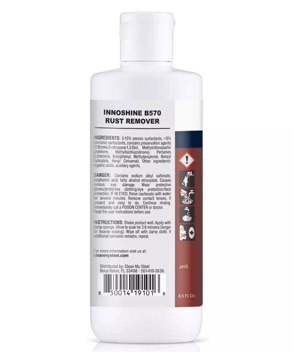 Stainless Cleaner and Rust Remover Concentrated Restores Deep Penetrating Fas…