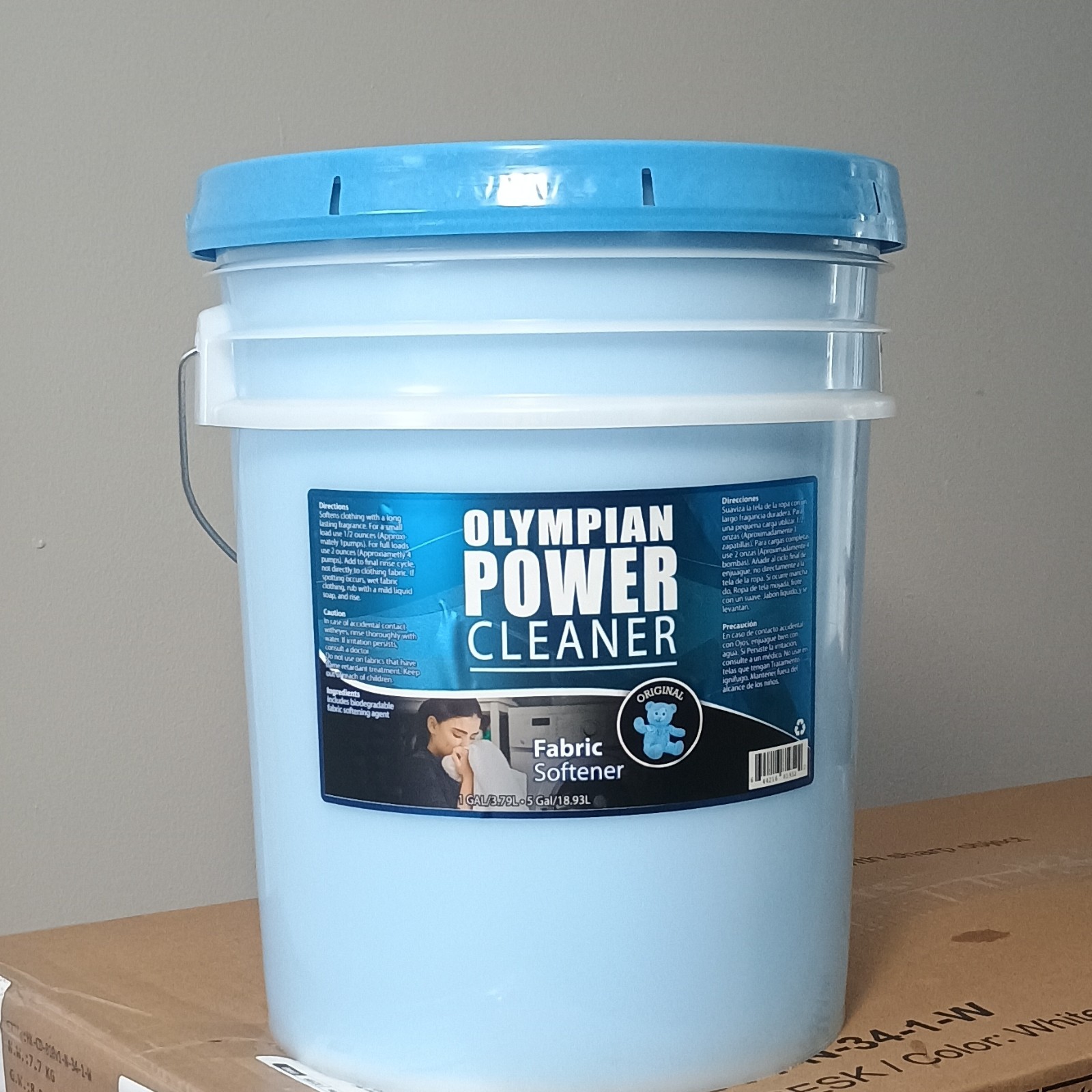 Olympian Fabric Softener Blue Scent Liquid Laundry Cleaner 5 gal