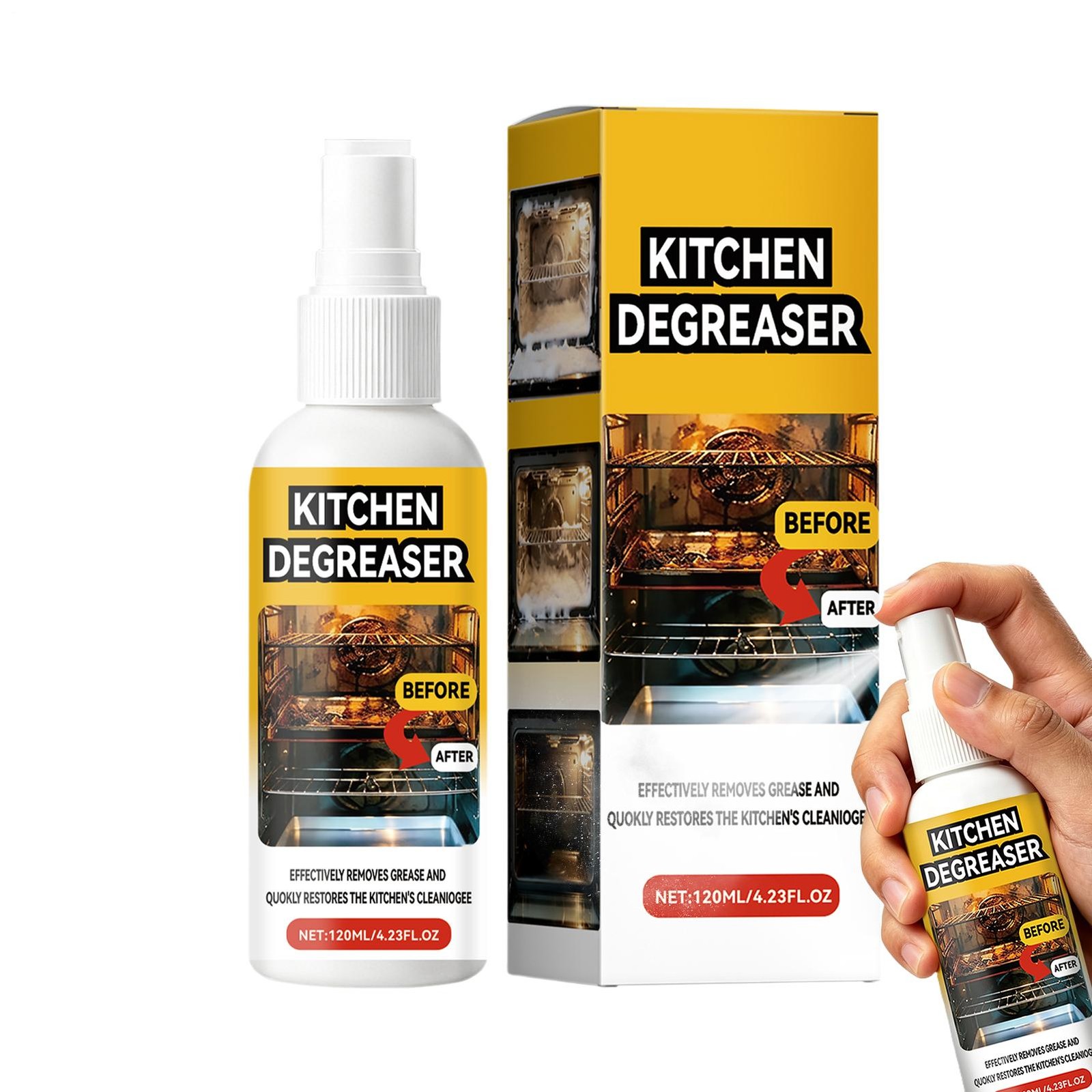 Kitchen Degreaser Heavy Duty Cleaning Stain Remover 120ml Oven Grill qualified