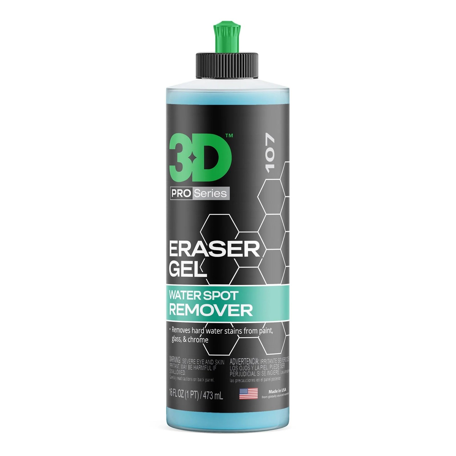 3D Eraser Gel 16 Ounce Powerful Acidic Cleaner for Water Spots and Mineral De…