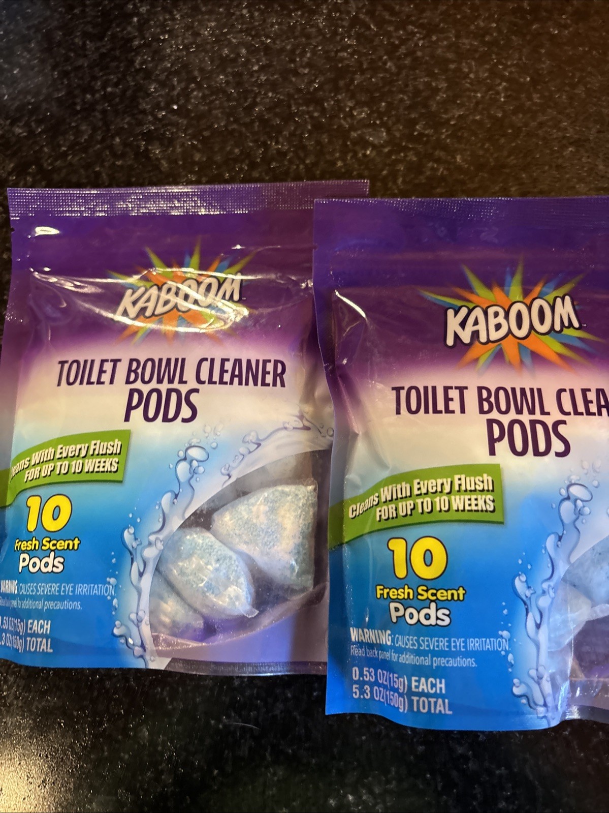 Kaboom Scrub Toilet Cleaner Pods 2 Pack Citrus Fresh Scent (20 Pods)