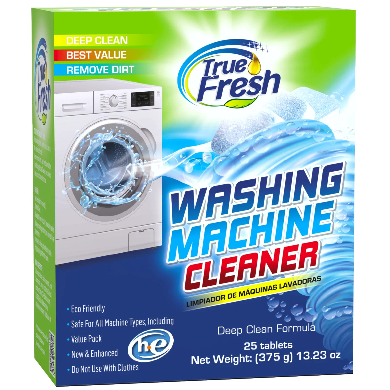True Fresh Washing Machine Cleaning Tablets 25 Pack – Washer Cleaner Tablets