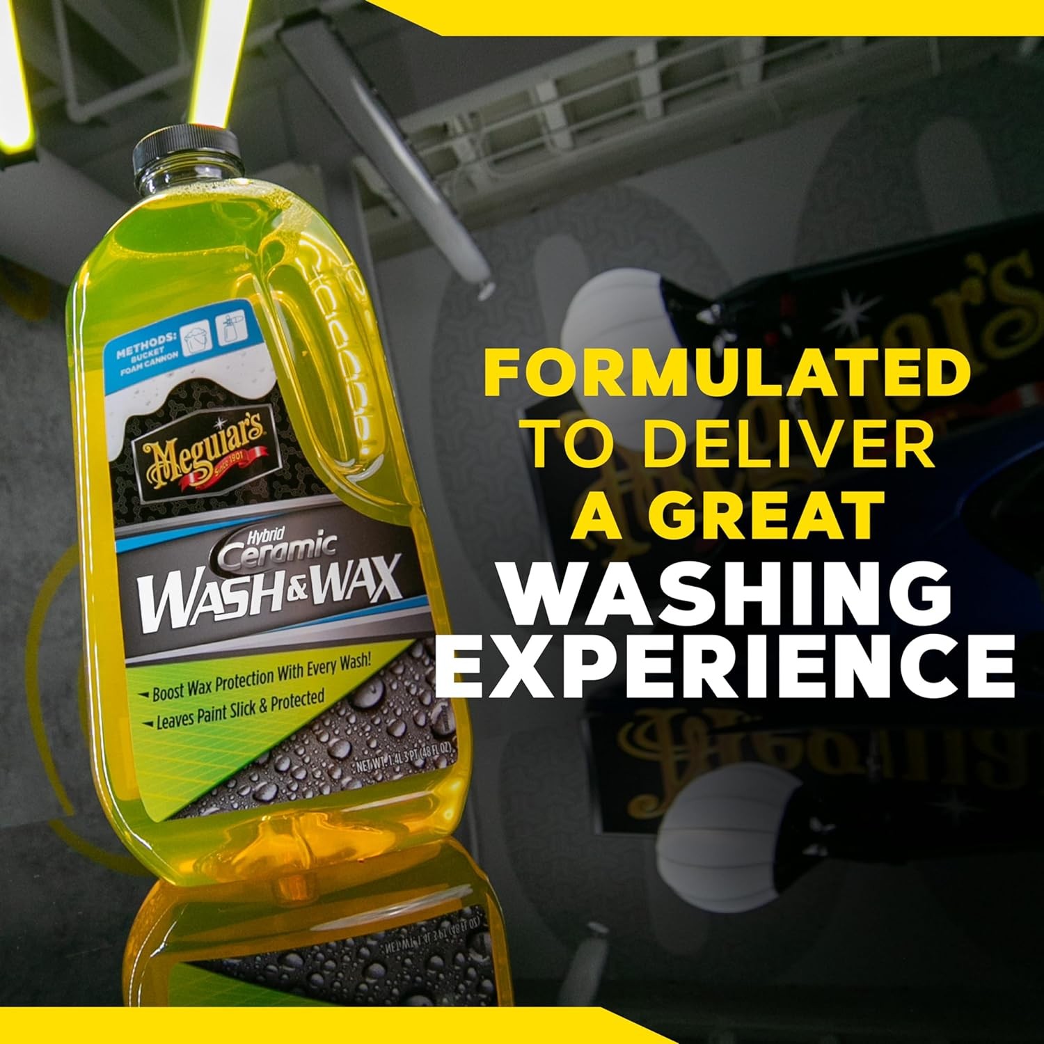 Meguiar’s Hybrid Ceramic Wash & Wax – Sophisticated Car Wash Gently Cleans and A