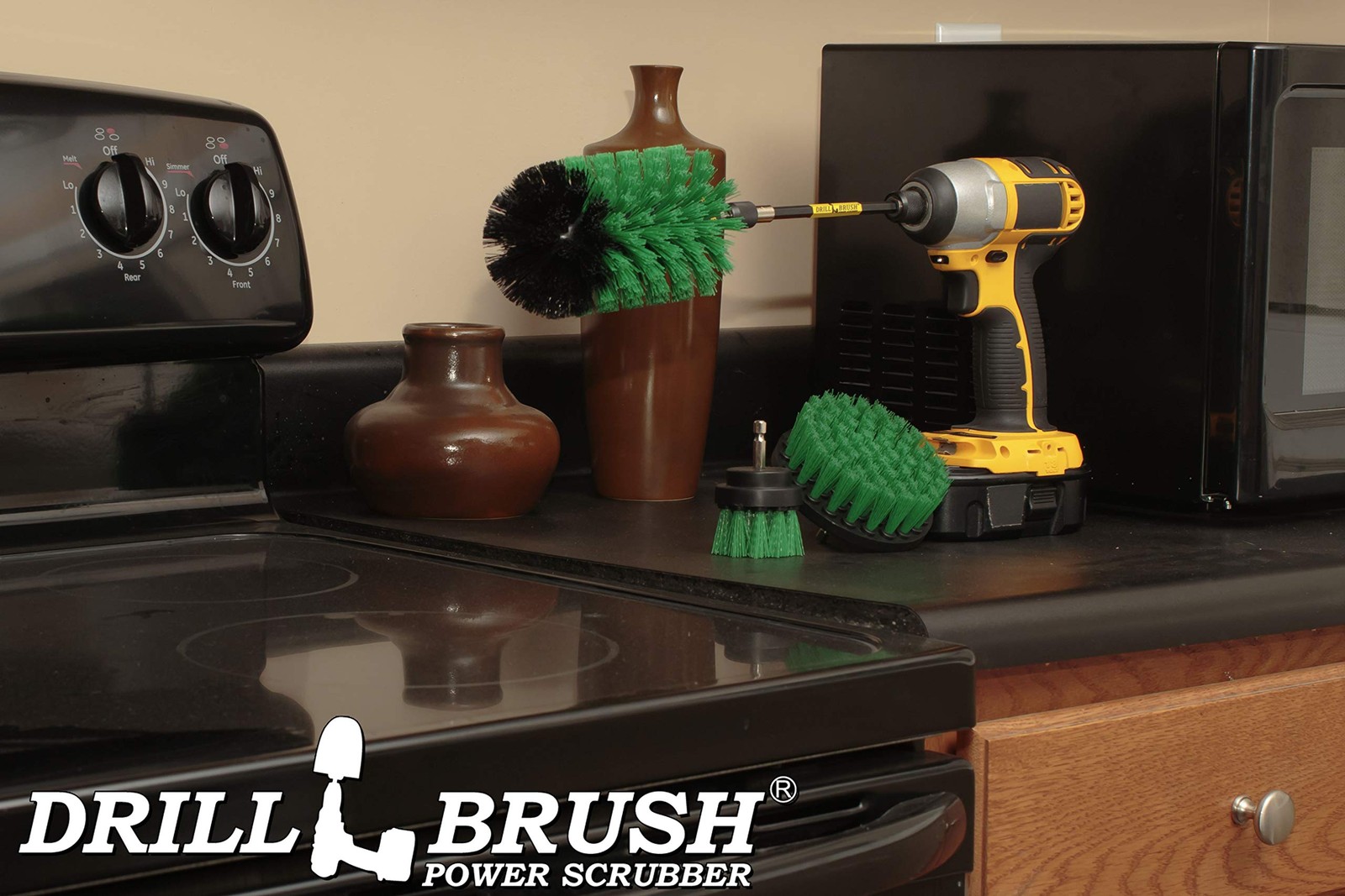 Kitchen Cleaning Supplies with Long Reach Extension – Oven Scrubbing Complete…