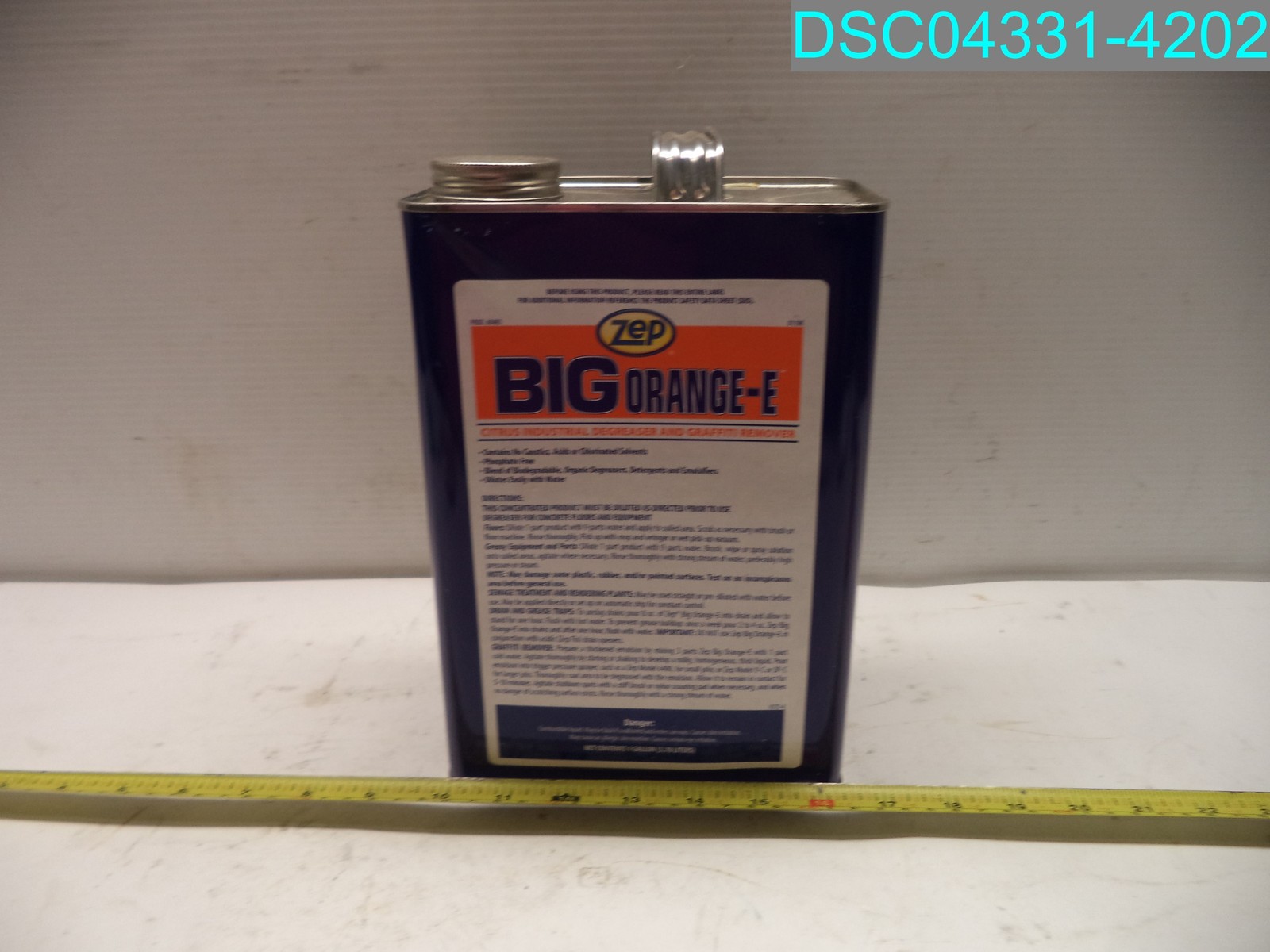 QTY=4GAL(1GALX4):Zep Big Orange-E Citrus Industrial Degreaser & Graffiti Remover