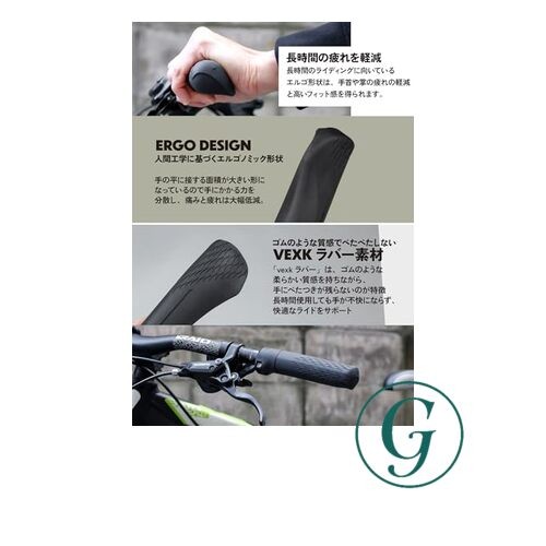 GORIX GWR JEDi8 Bicycle Grips – Ergonomic Non-Sticky Material Soft for Cross