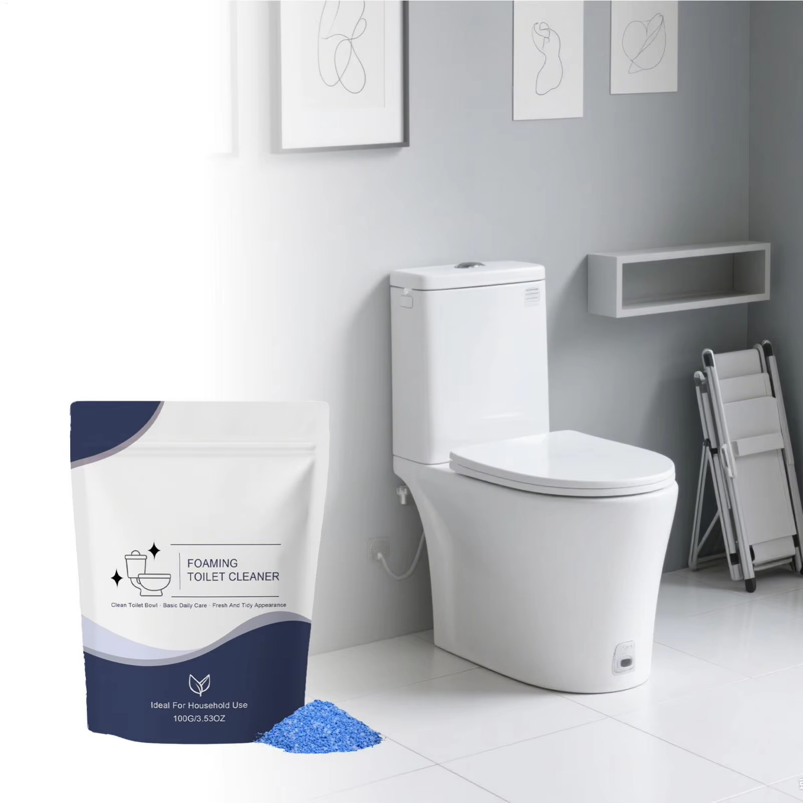 Restorabowl Foaming Cleaning Powder Fresh Scent Fast Dissolving Daily Care