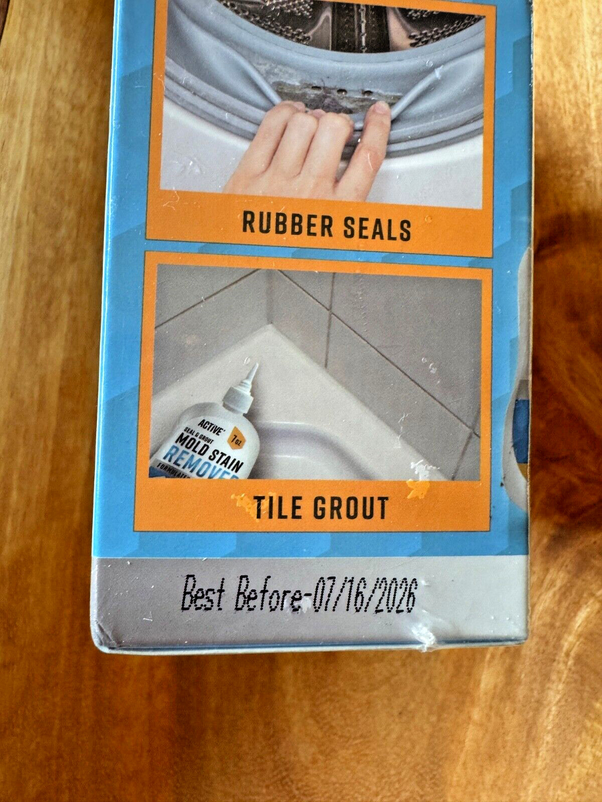 Active MOLD STAIN REMOVER Seal & Grout Calk-Rubber Seals -Deep Clean 7oz SEALED