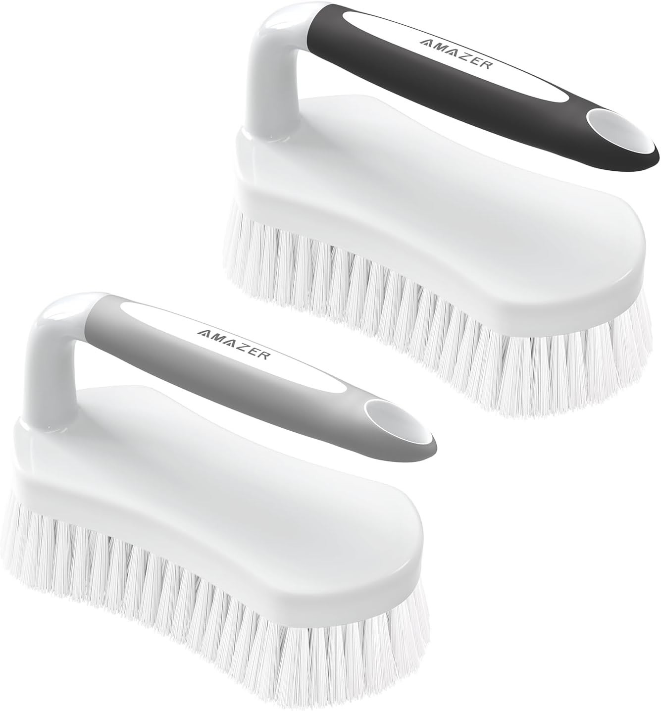 Heavy Duty Ergonomic Scrub Brush – Comfortable Grip for All Surfaces – 2 Pack