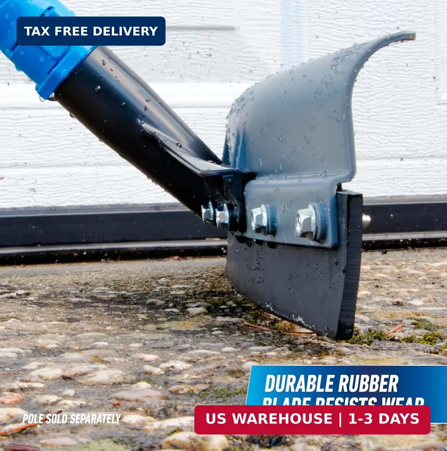 Unger Professional Lock-On 22 in. Curved AquaDozer Rubber Floor Squeegee with Ez