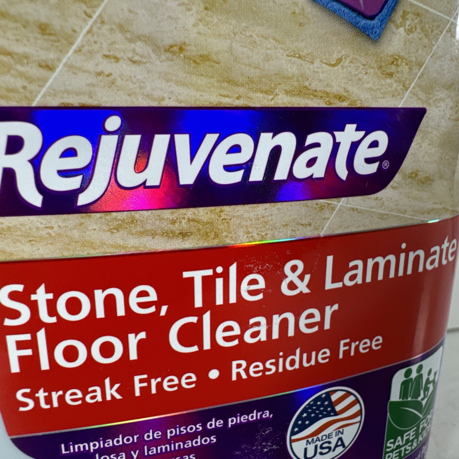 NEW Rejuvenate Stone Tile Laminate Cleaner Spray RESIDUE & STREAK FREE 32OZ