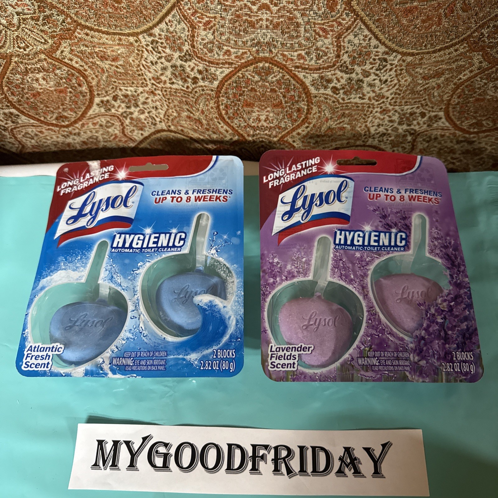 Lysol No Mess Hygienic Automatic Toilet Bowl Cleaner Lavender & Atlantic Scents