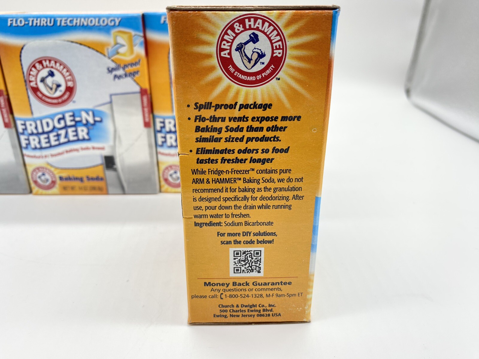 Arm Hammer Fridge and Freezer Baking Soda Eliminates Odor 14 oz per Box 4-PACK