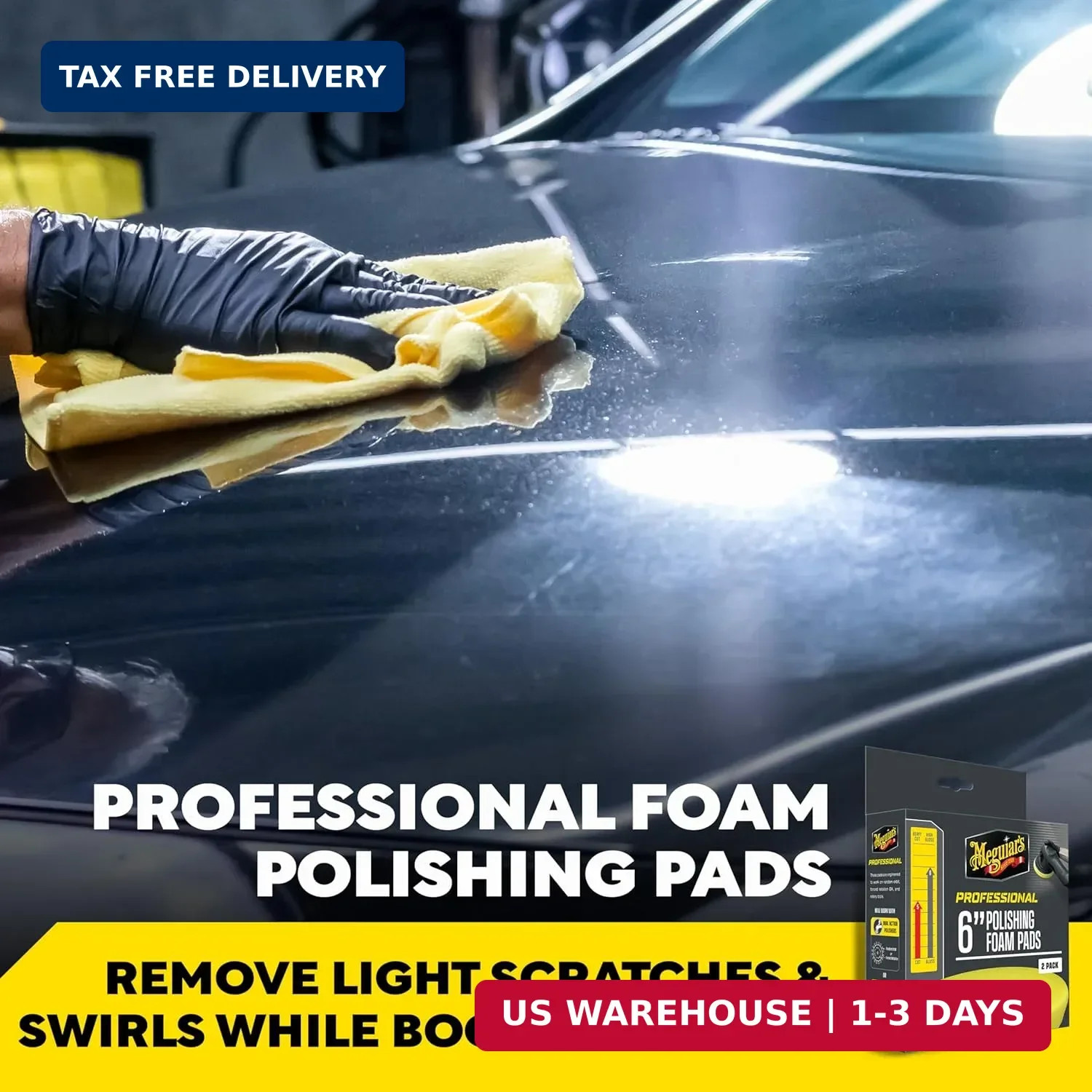Meguiar’s Professional 6″ Polishing Foam Pad, 2pk, 10/CV