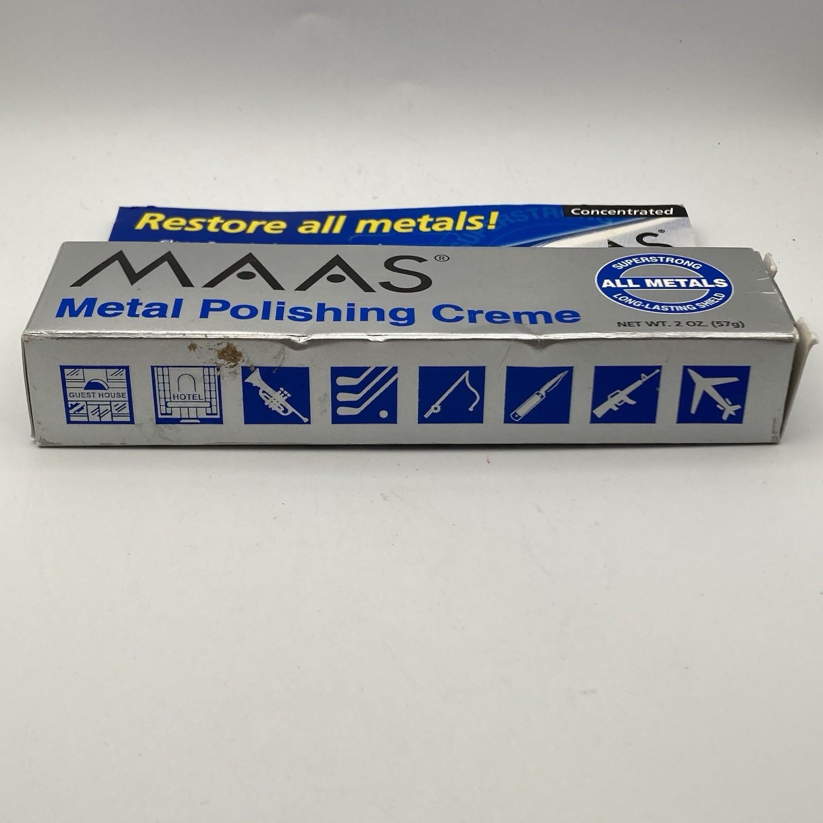 MAAS 2 oz. Concentrated Polishing Creme / 2 Ounce Tube / All Metals /Made in USA