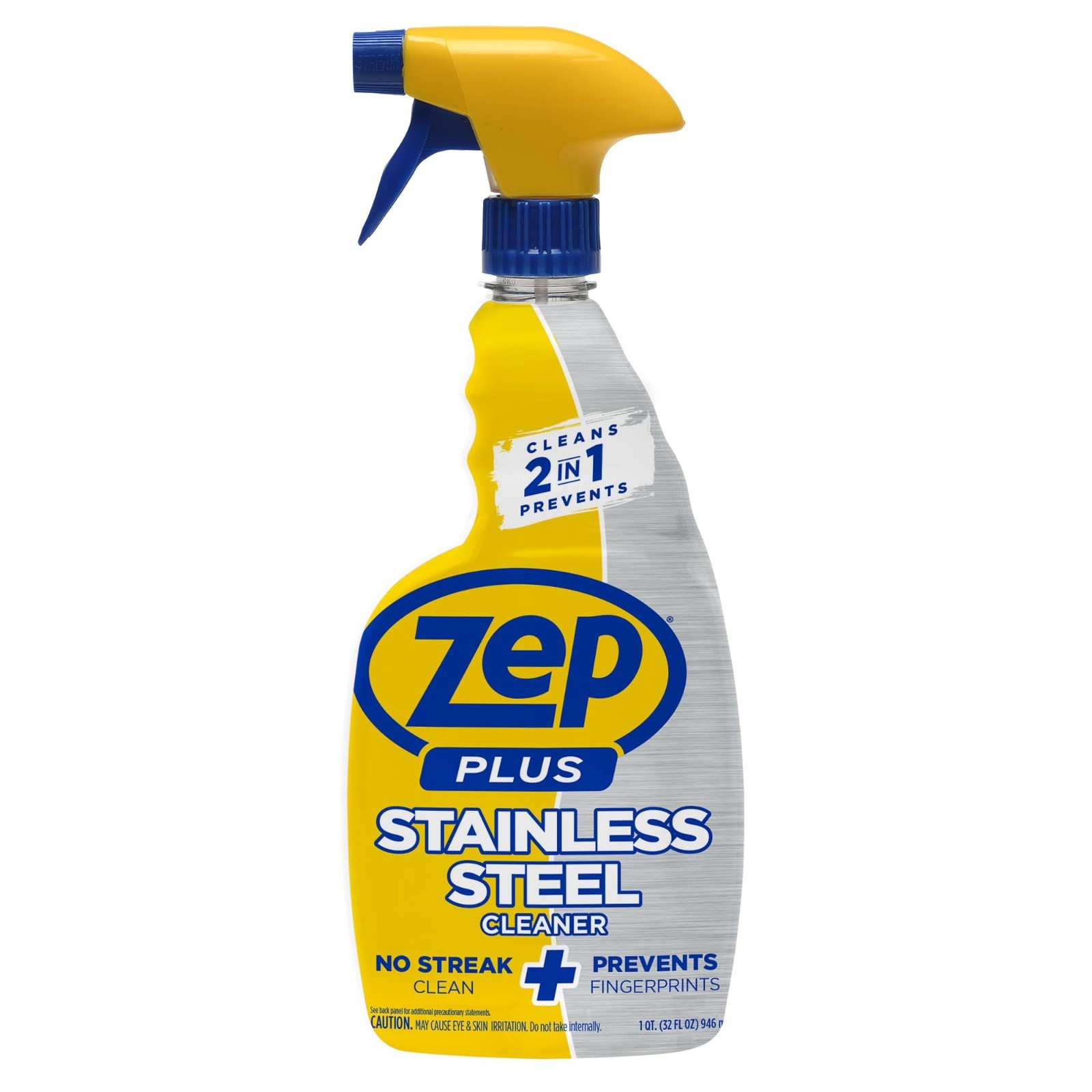 Stainless Steel Cleaner 32 Fl Oz – 2-in-1 Formula, Cleans & Prevents Fingerprint