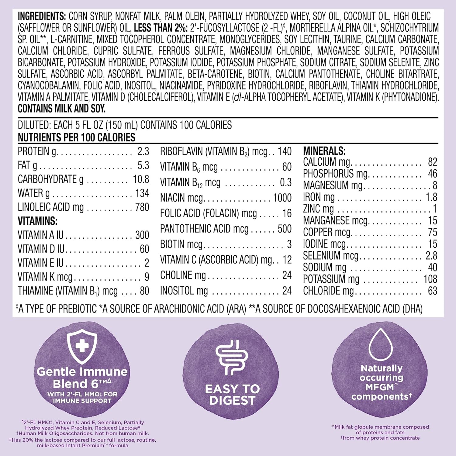 Amazon Brand – Mama Bear Gentle Premium Baby Formula Powder, DHA for Brain Sup