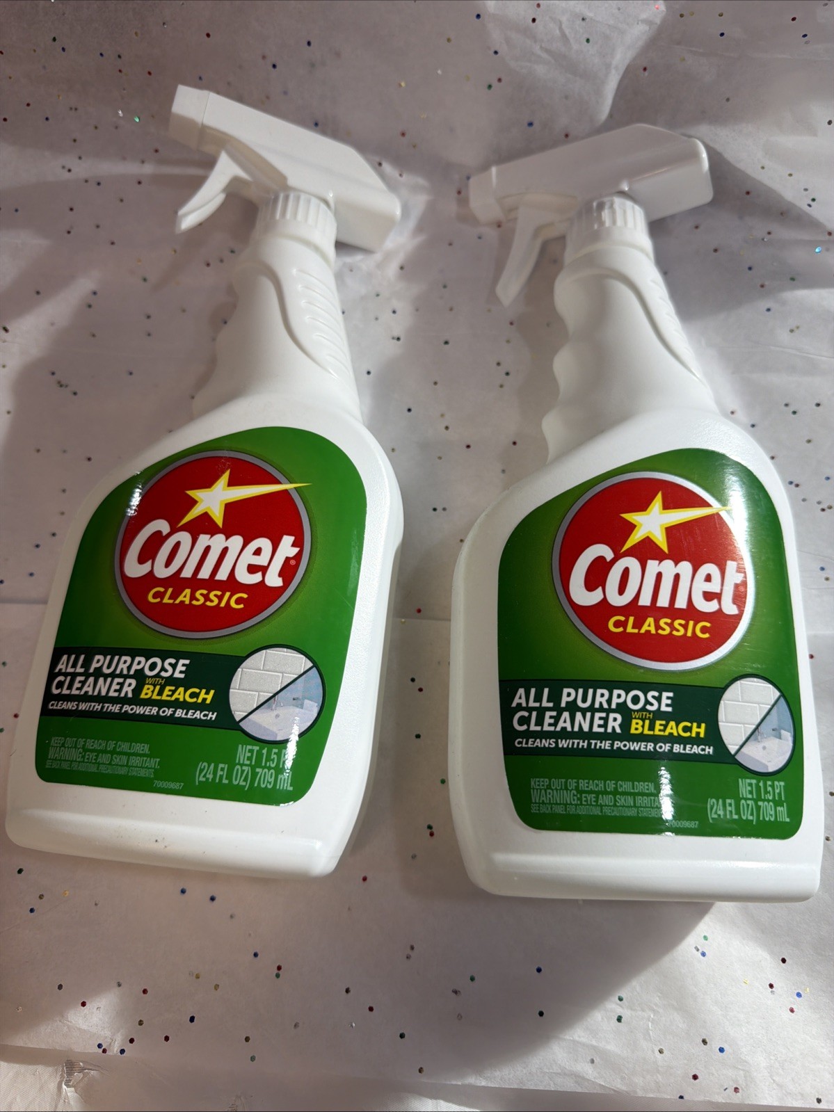 Comet All-Purpose Cleaner Spray with Bleach (2 Pack) for Kitchen Bathroom