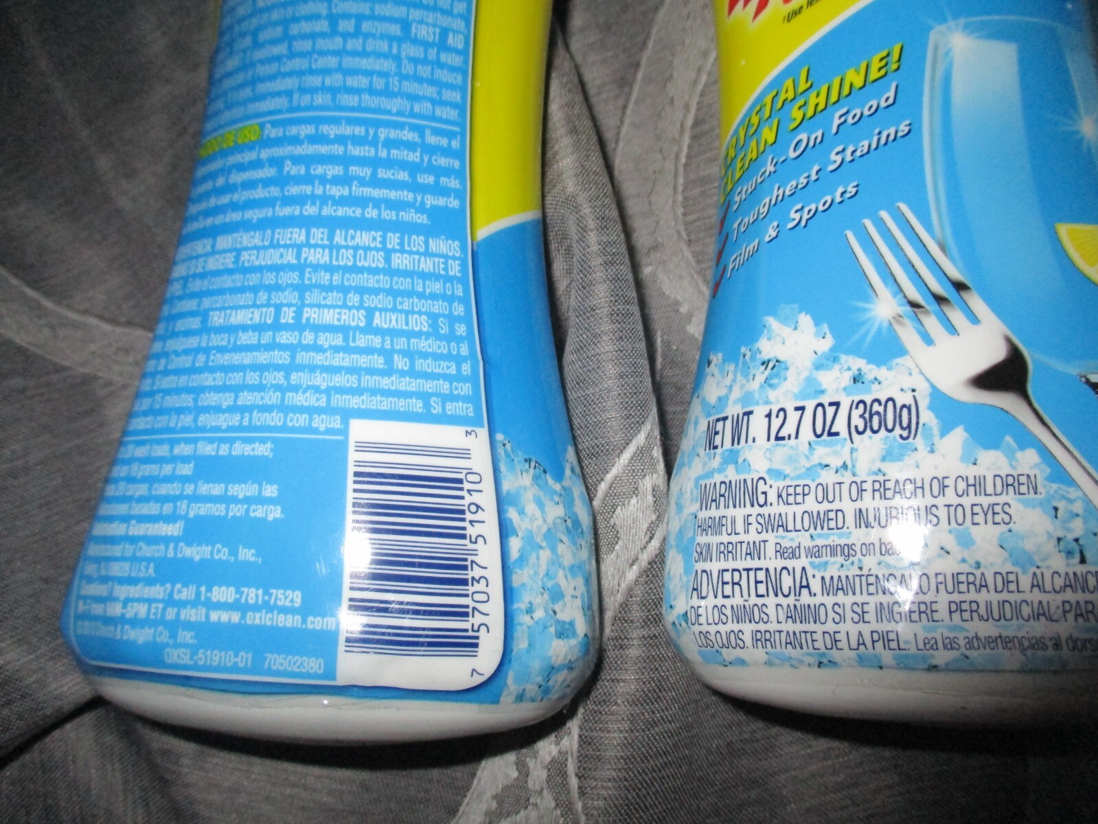 lot of 3 OxiClean Dishwasher Detergent 4x Extreme Power Crystals Lemon Clean
