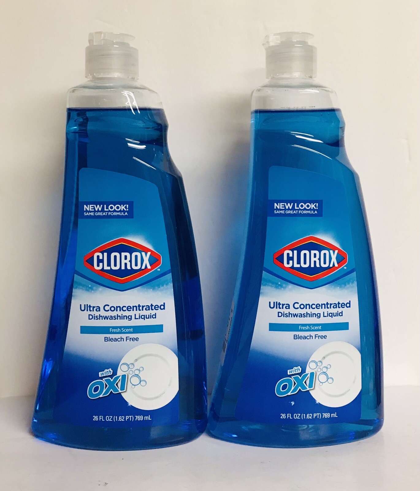 2 Bottles New Look ~ Ultra Concentrated Dishwashing Liquid 26 fl oz Each