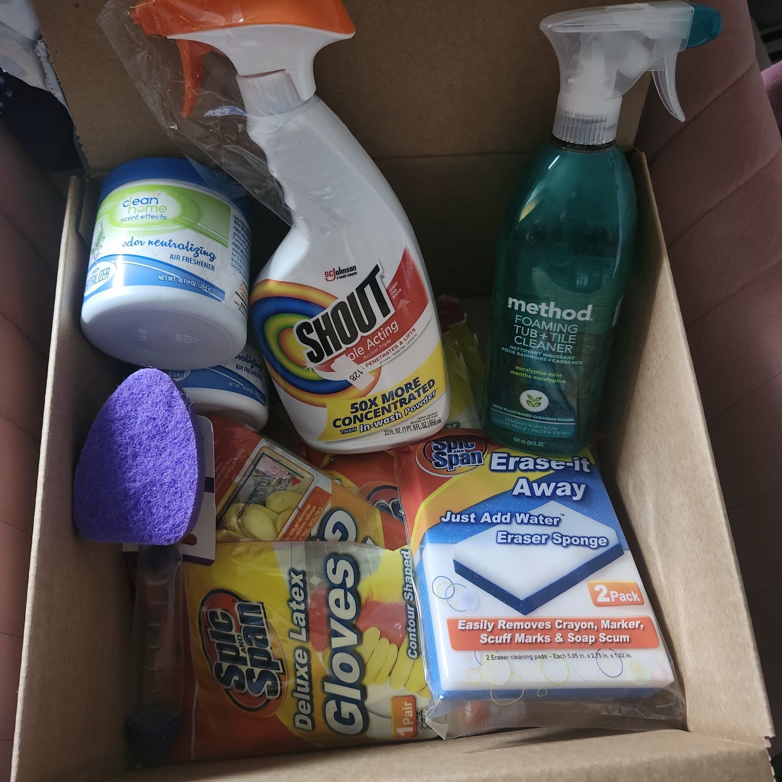Household Cleaning Supplies lot Of 13 Items All New Method, Shout, Spic And Span