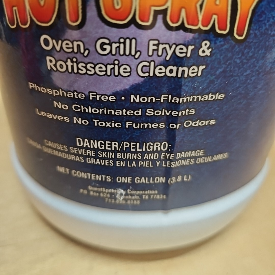 Quest Specialty – Hot Spray Cleaner, Oven & Grill & Rotisserie Cleaner 1 Gallon