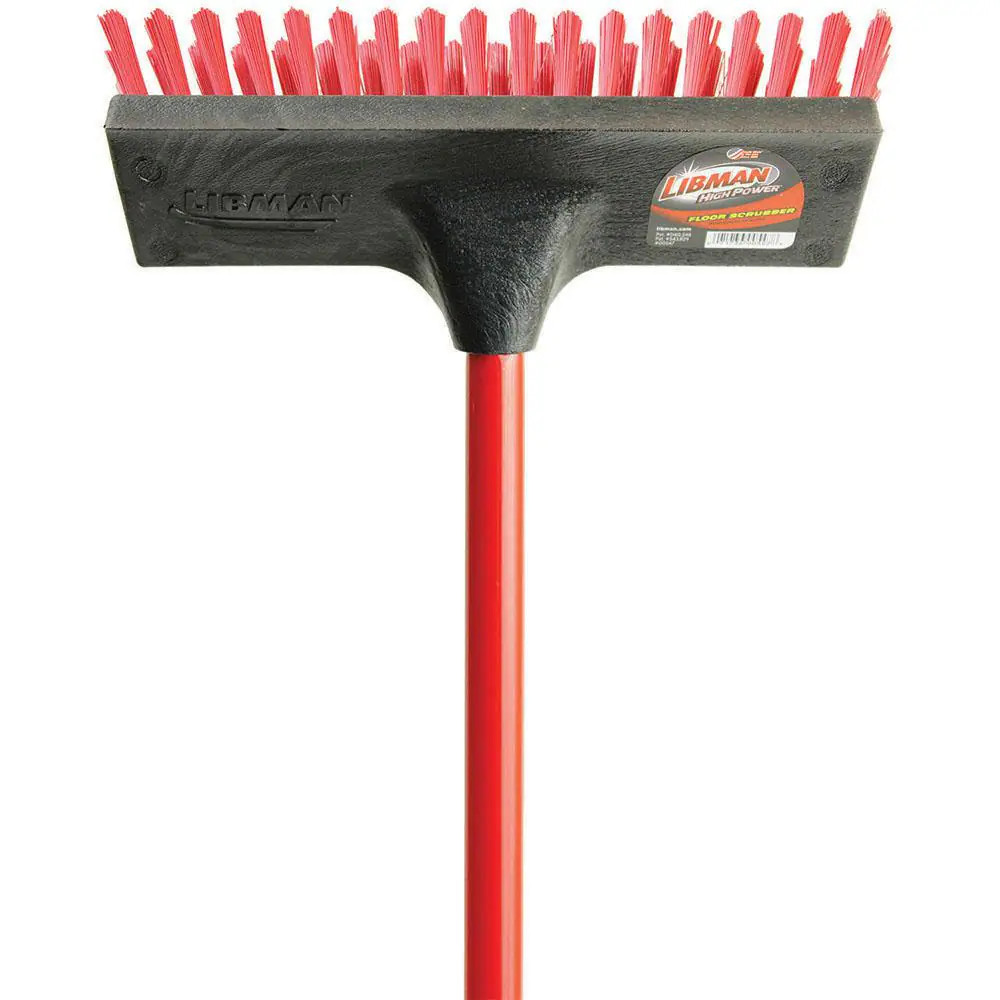 10.5 In. High Power Floor and Deck Scrub Brush with Steel Handle (4-Pack)