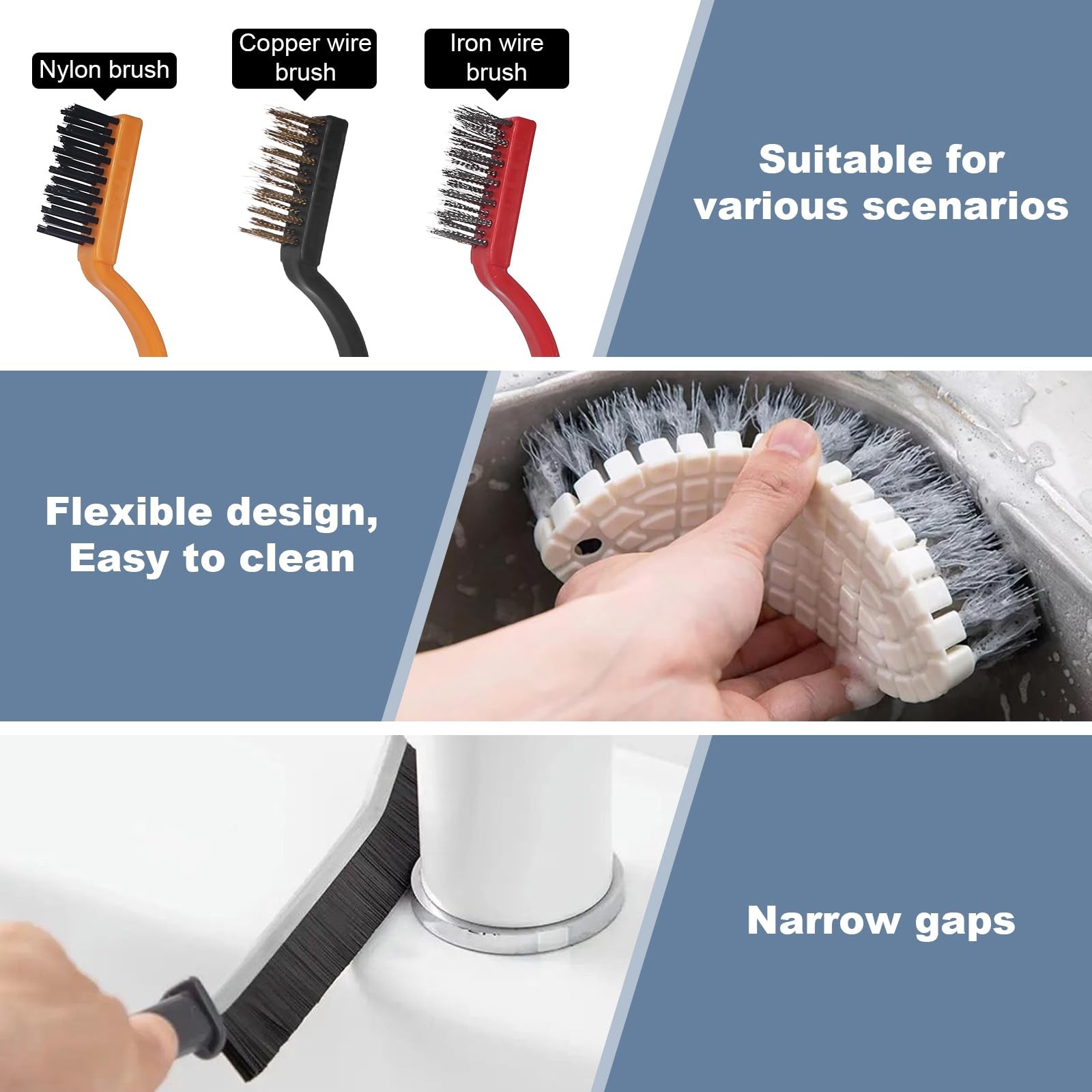 15 Pcs Window Groove Cleaning Brush Tool, Door Window Track Cleaner Groove Ga…