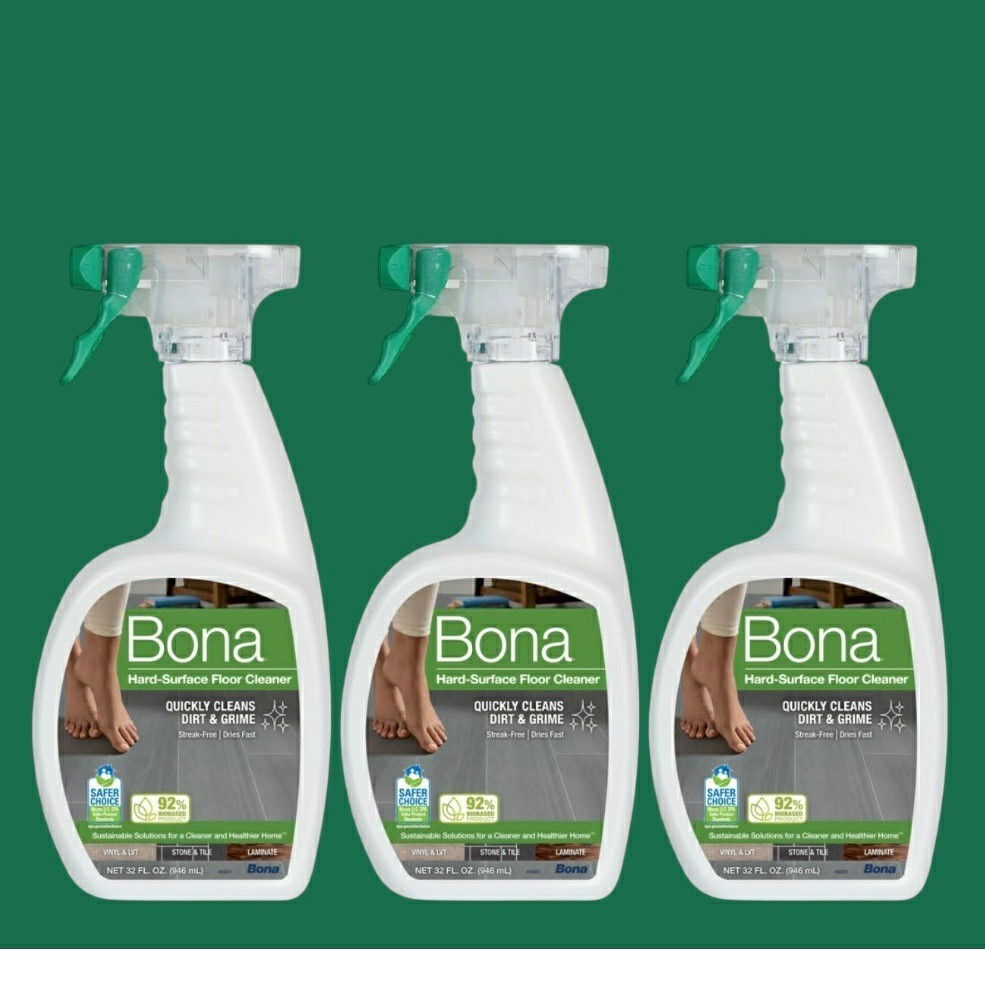 Bona Hard-Surface Floor Cleaner Spray, 32 Fl Oz (Pack of 3), Original