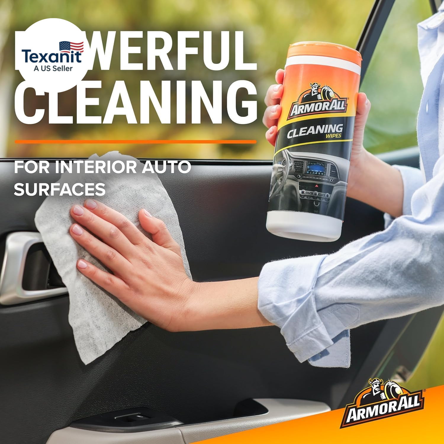 Car Cleaning Wipes, Wipes for Car Interior and Car Exterior, 90 Wipes Each