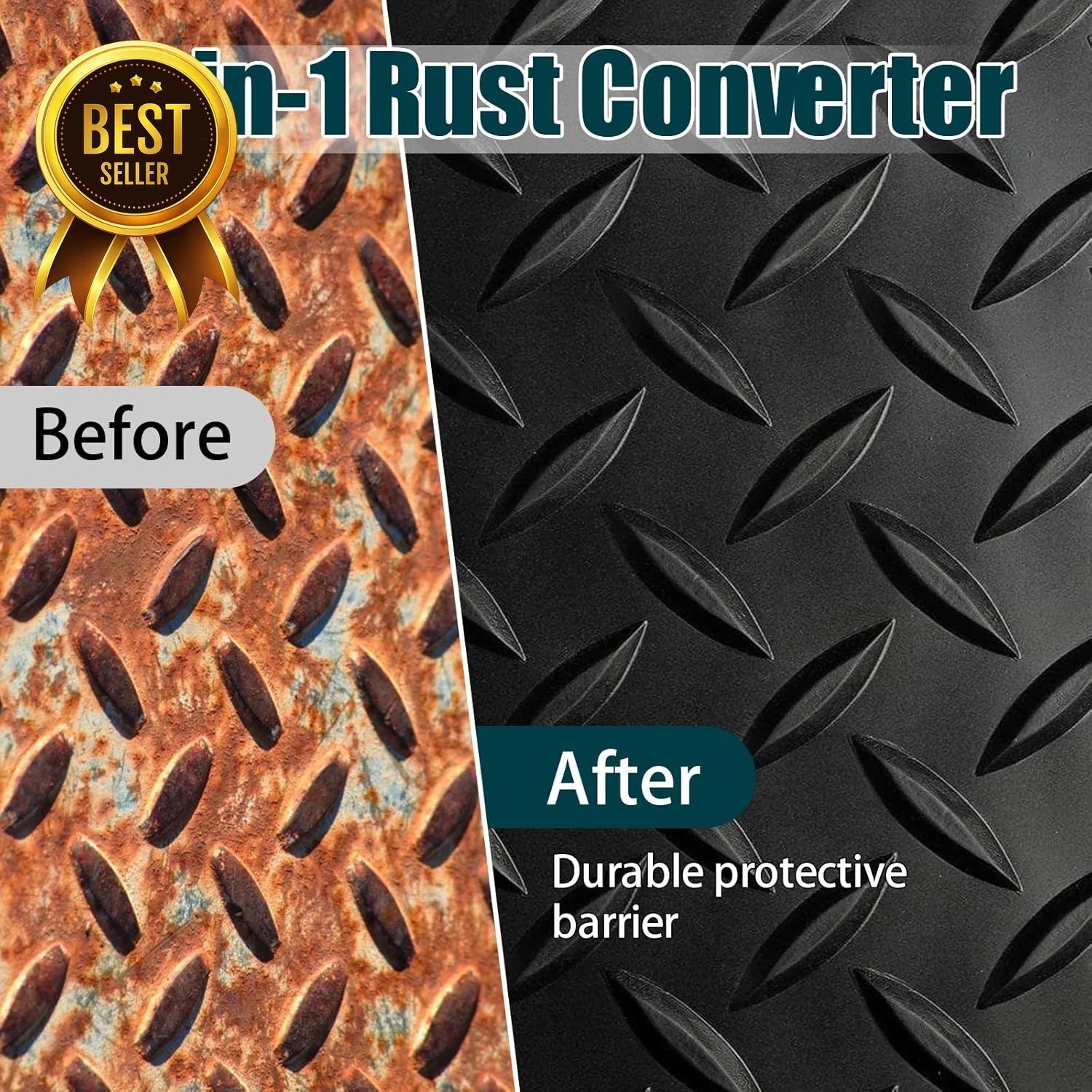 2-in-1 Rust Converter Metal Primer Anti Rust Coating Paint 35 Oz