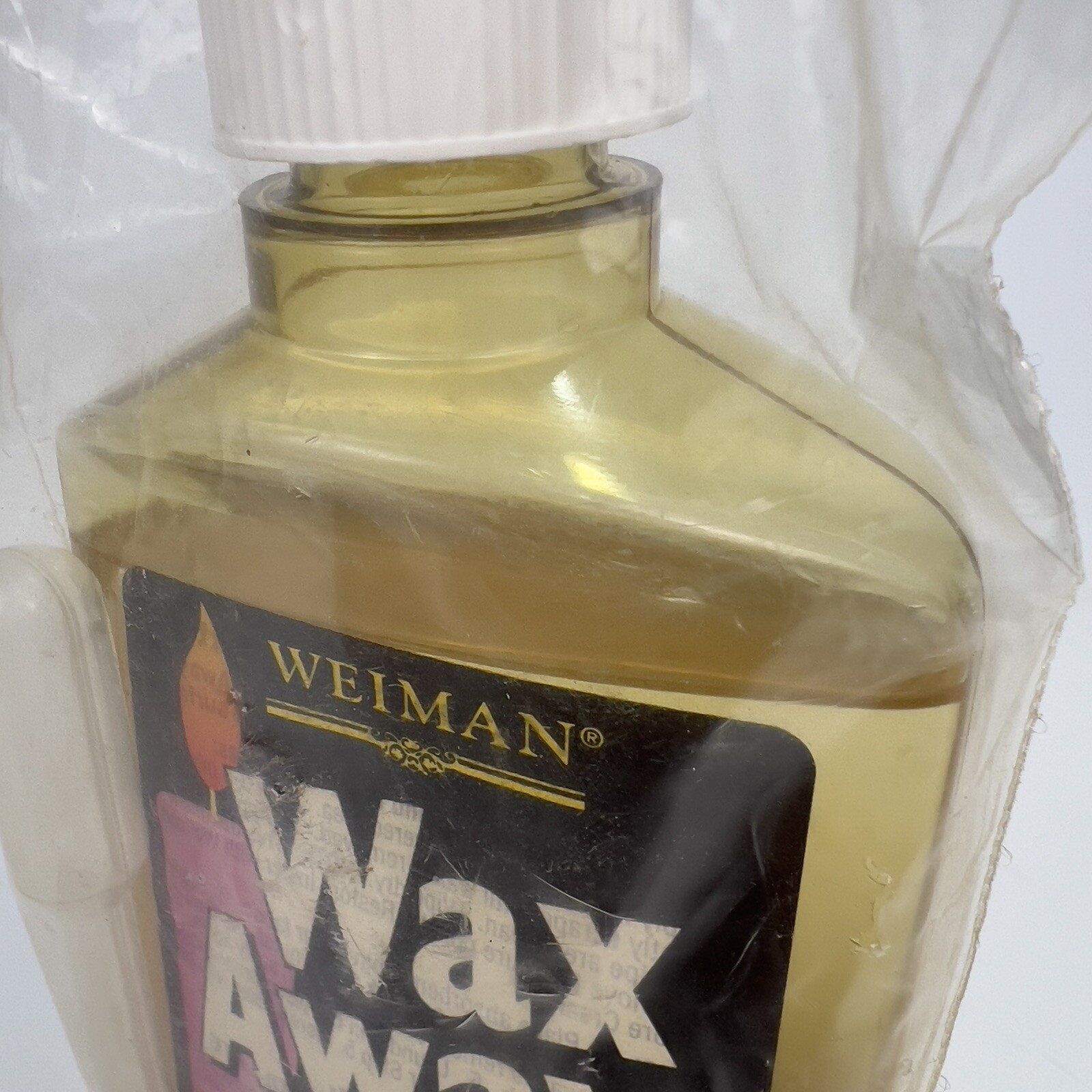 Weiman Wax Away Candle Wax Remover Fabrics 8 FL. OZ. White Cap Bottle 90% Full