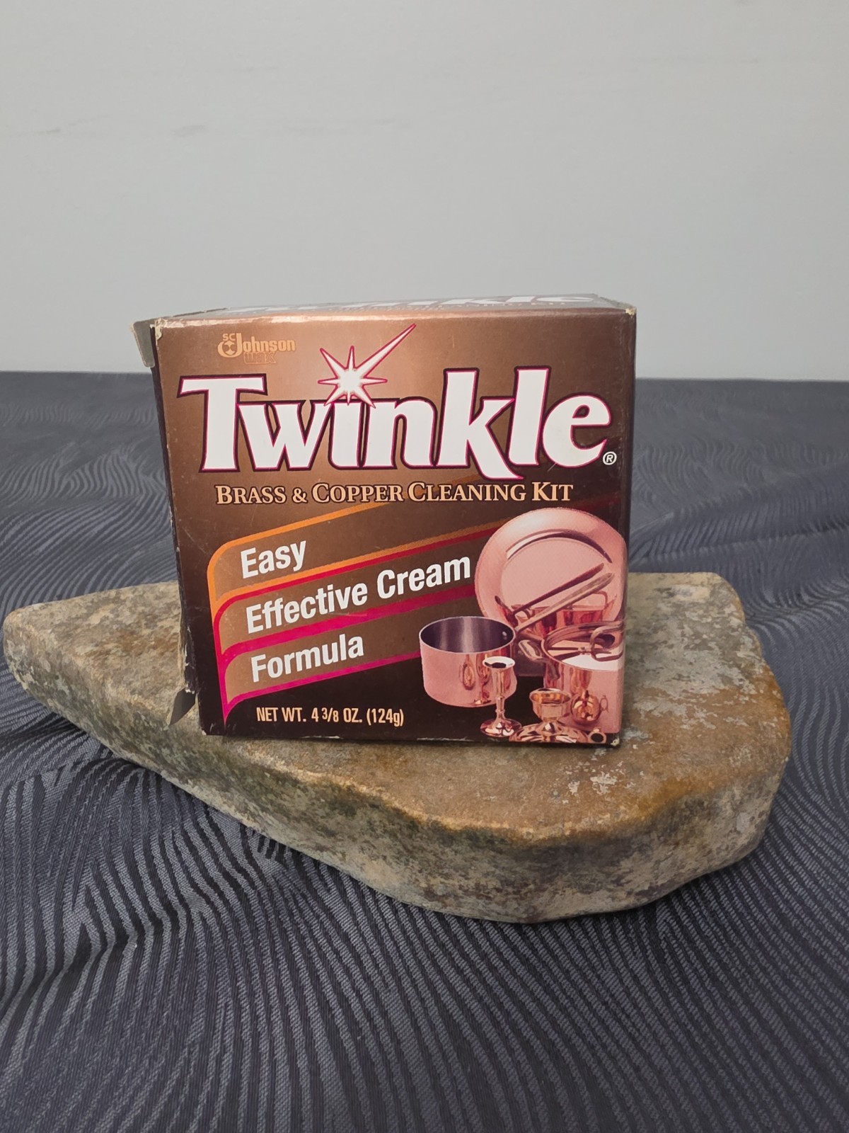 Vintage Twinkle Brass & Copper Cleaning Kit Box – Retro Kitchen Display Or Prop