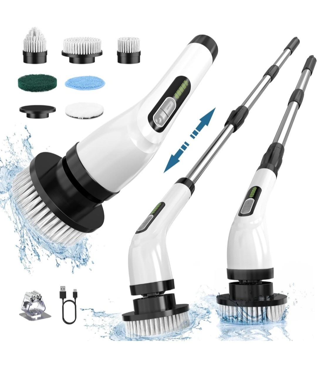 Highyes Electric Spin Scrubber 7-in-1 – Cordless, Waterproof, Rechargable NiB