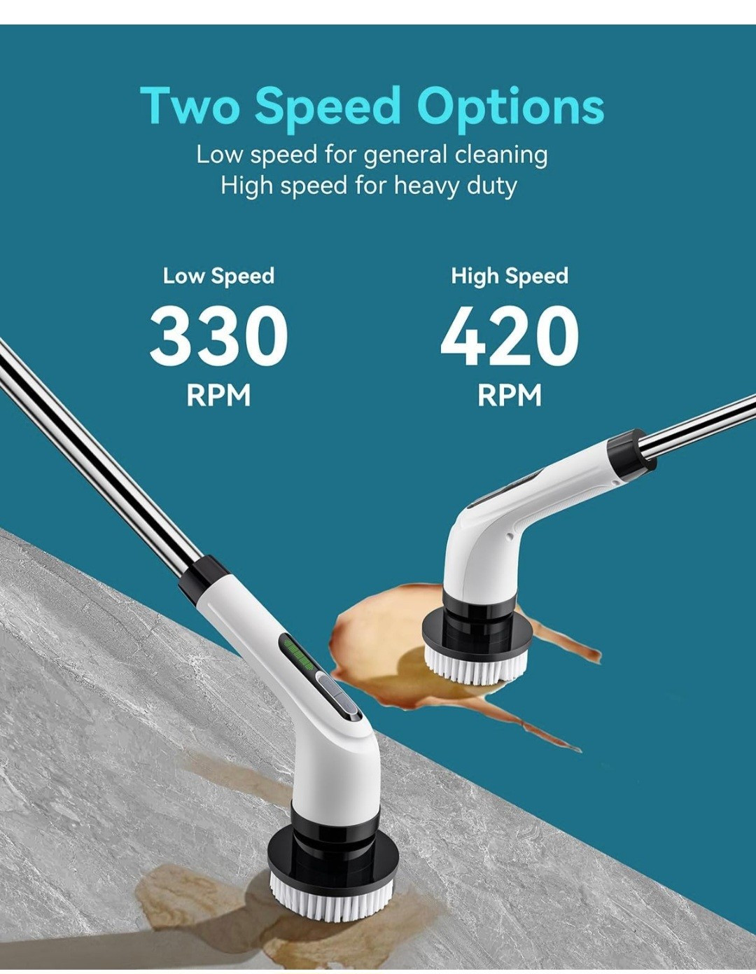 Highyes Electric Spin Scrubber 7-in-1 – Cordless, Waterproof, Rechargable NiB