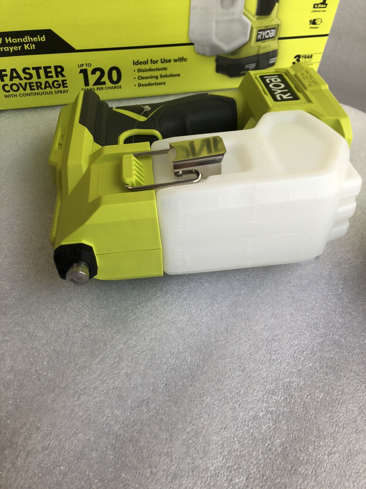 Ryobi PSP01K 18V ONE+ Handheld Electrostatic Sprayer Kit W/ Disinfectant Cleaner