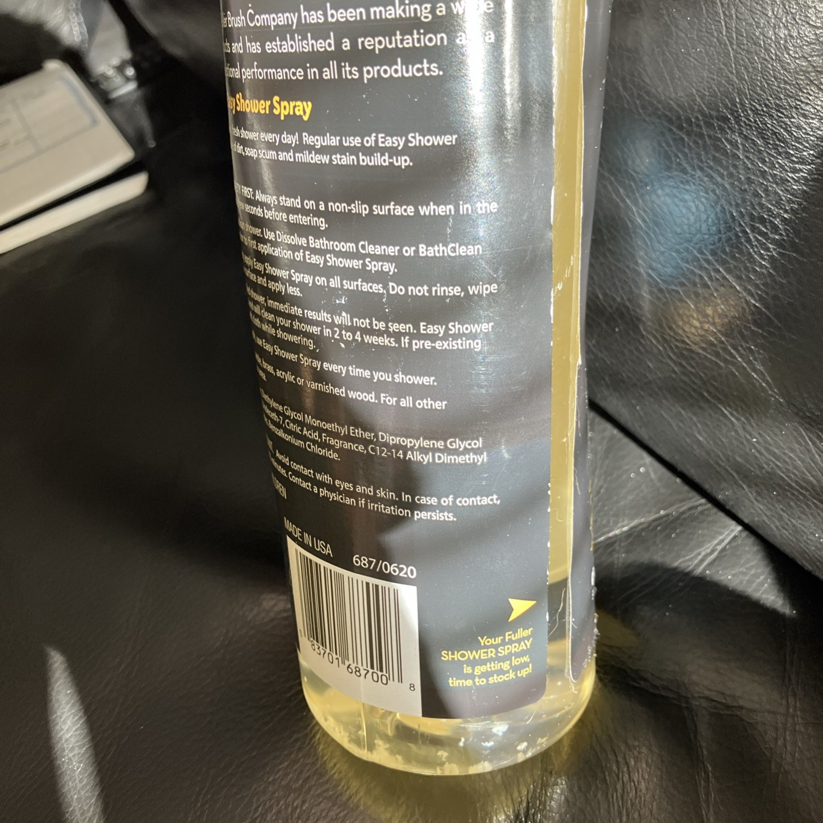Fuller Brush Co Easy Shower Spray Stall Cleaner Refill 24 fl oz No Rinse