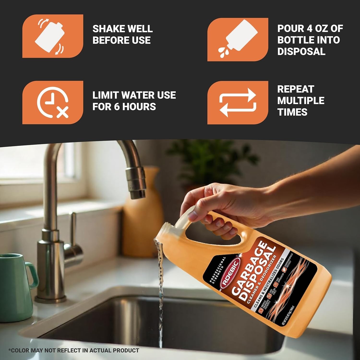 32 Fl Oz K-27 Biodegradable Garbage Disposal Cleaner – Safe and Easy to Use