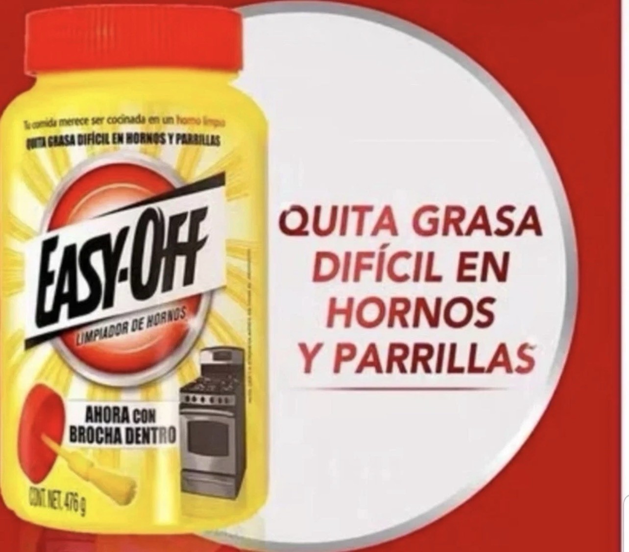 EASY OFF LIMPIADOR DE HORNOS Y PARRILLAS/476G/OVEN & GRILL CLEANER/16OZ JAR